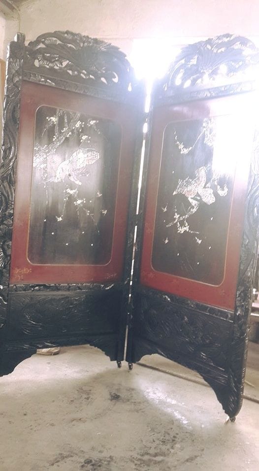 Chinese lacquered screen